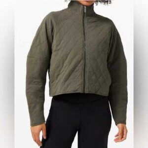 Lululemon Olive Green Quilted Calm‎ Jacket